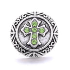 18mm Botanical Green Snap Charm | Interchangeable Jewelry Charm