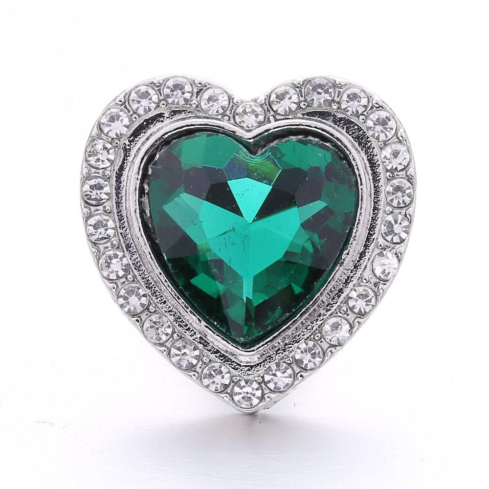 18mm Botanical Green Snap Charm | Interchangeable Jewelry Charm