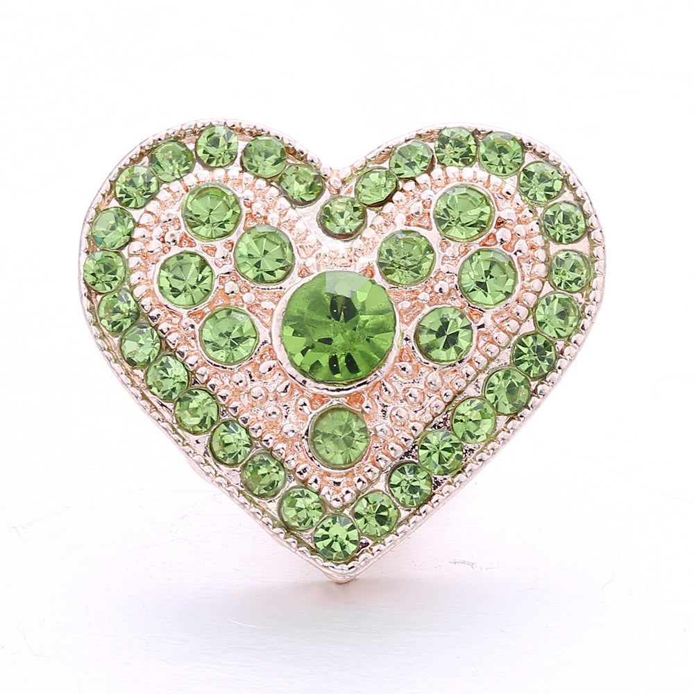 18mm Botanical Green Snap Charm | Interchangeable Jewelry Charm