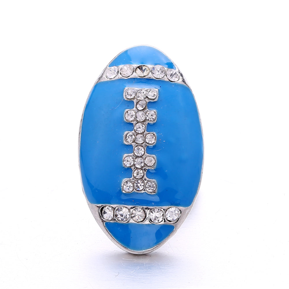 18mm Sea Life Rhinestone Snap Charm | Interchangeable Blue Crystal Charm
