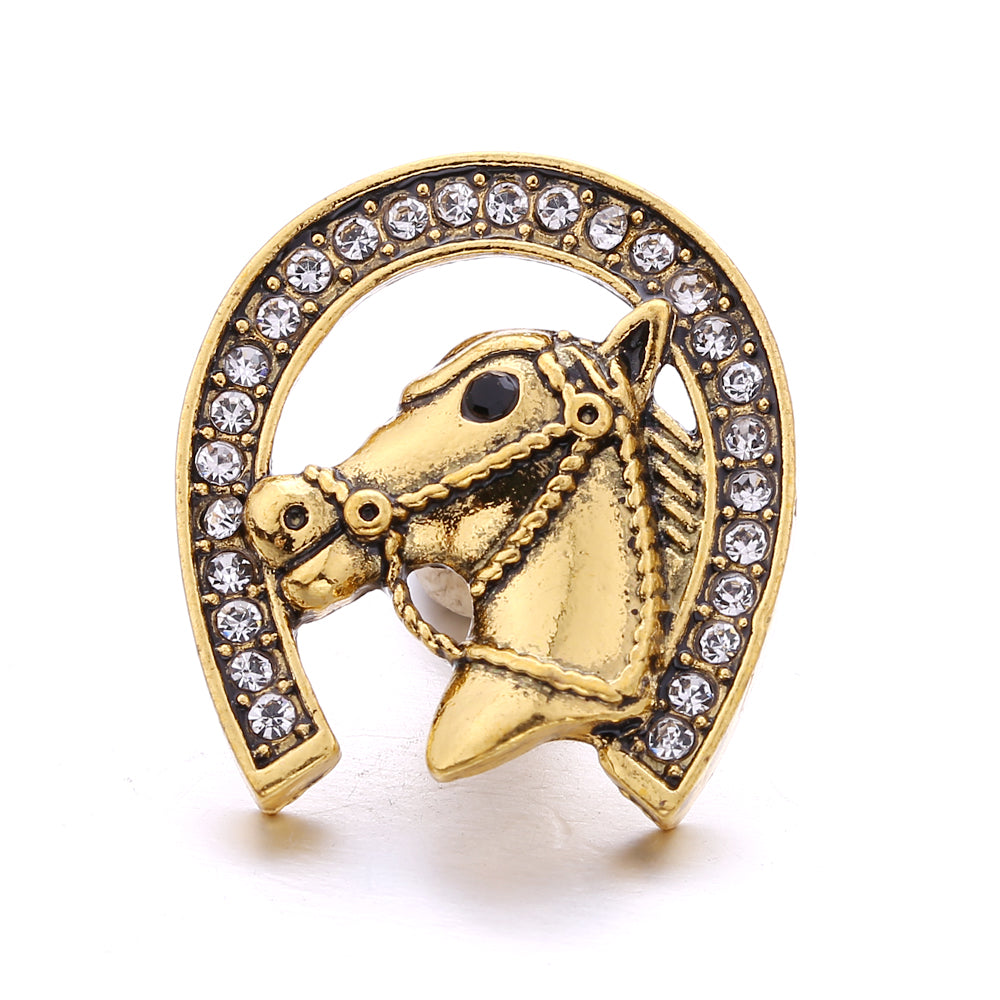 18mm Champagne Yellow Snap Charms | Interchangeable Accents for Custom Jewelry