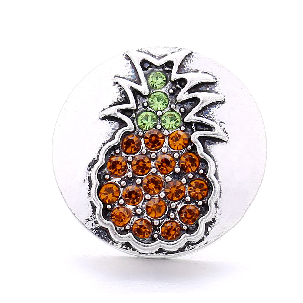 Autumn Brown Rhinestone 18mm Snap Charm Collection