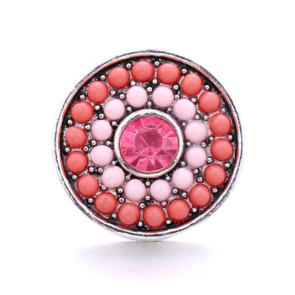 18mm Interchangeable Snap Button Charms, Sparkling Rhinestone Inlaid DIY Accessories