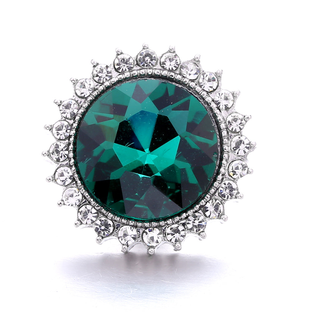 18mm Botanical Green Snap Charm | Interchangeable Jewelry Charm