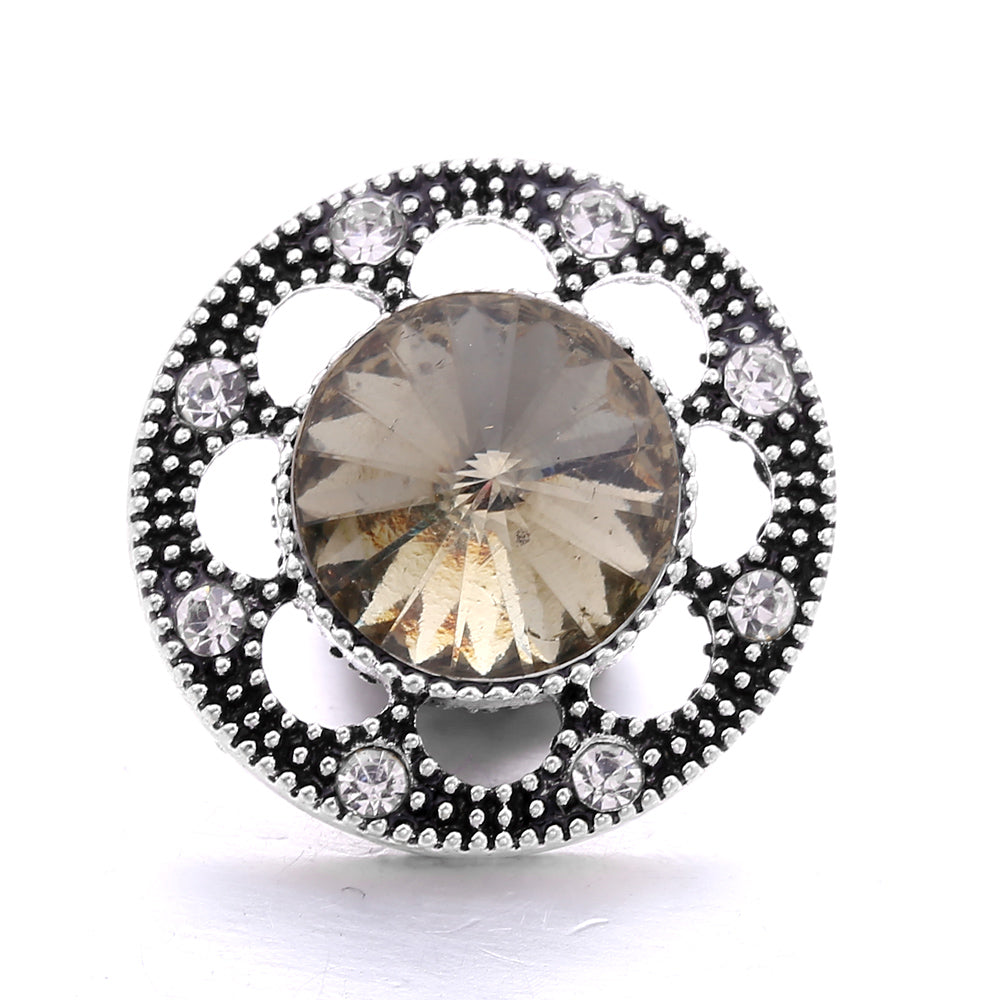 Autumn Brown Rhinestone 18mm Snap Charm Collection