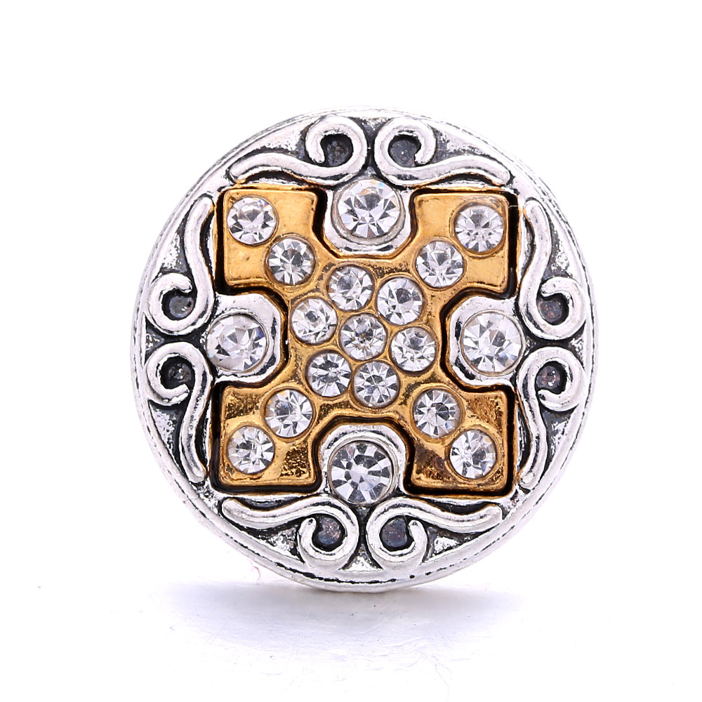 18mm Champagne Yellow Snap Charms | Interchangeable Accents for Custom Jewelry