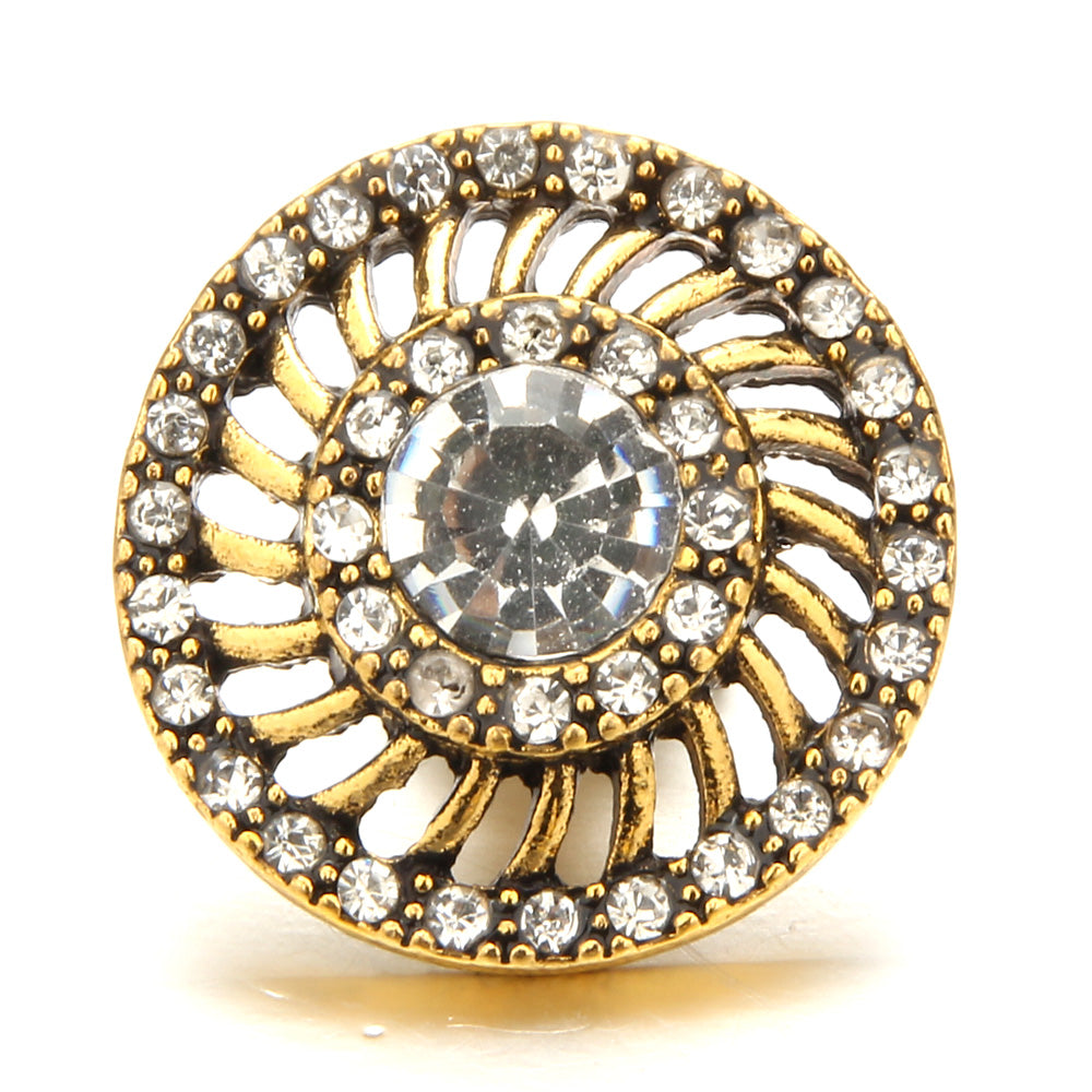 18mm Champagne Yellow Snap Charms | Interchangeable Accents for Custom Jewelry