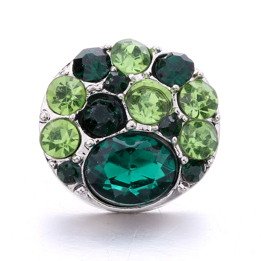 18mm Botanical Green Snap Charm | Interchangeable Jewelry Charm