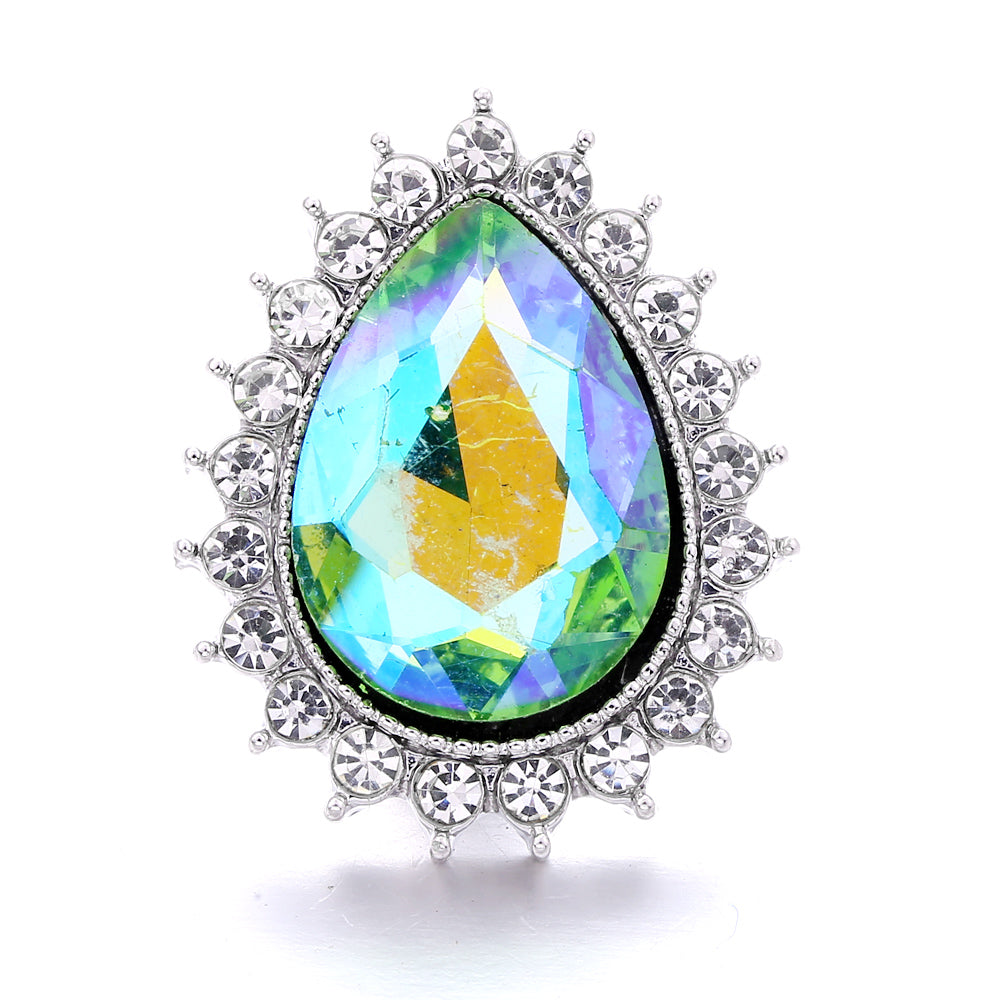 18mm Botanical Green Snap Charm | Interchangeable Jewelry Charm
