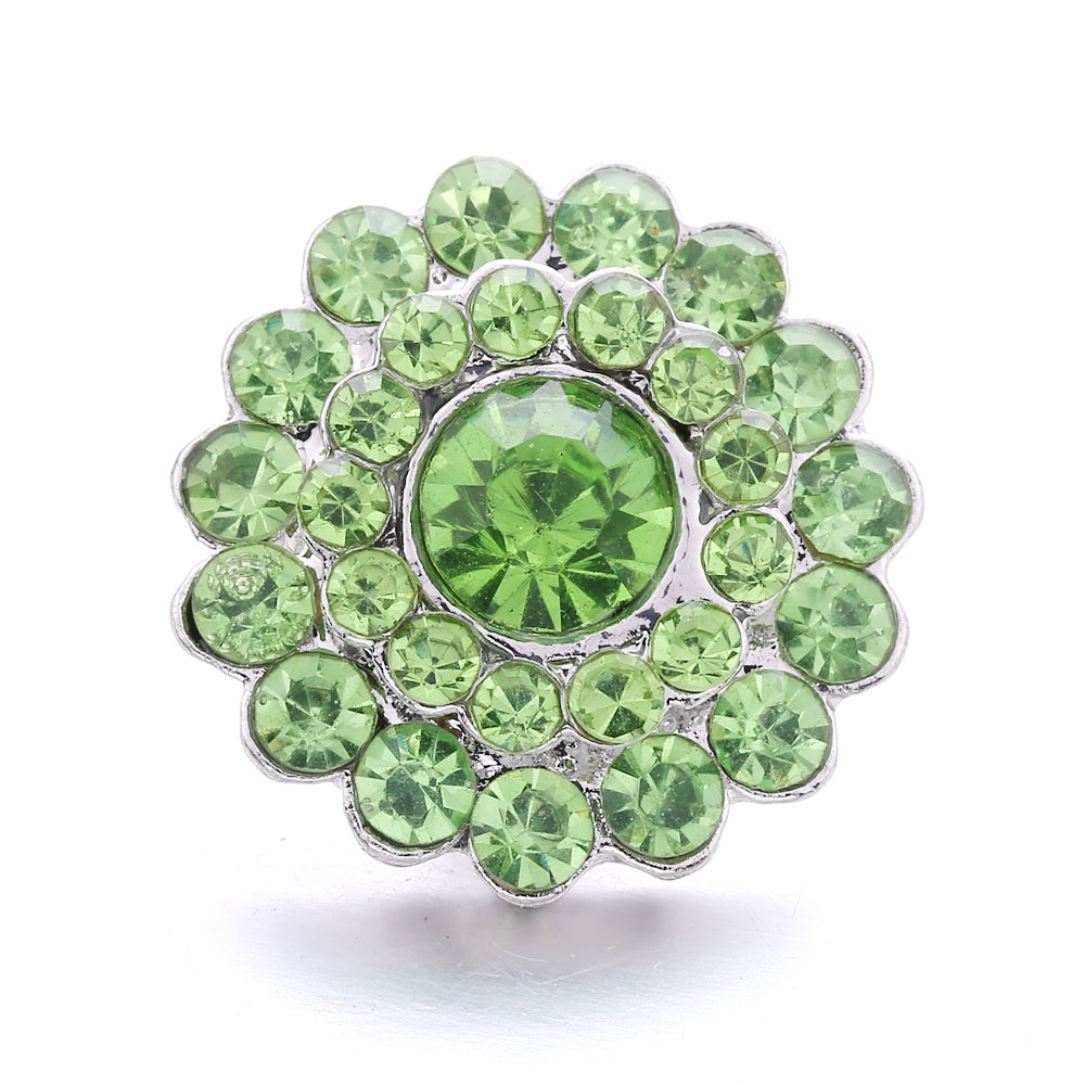 18mm Botanical Green Snap Charm | Interchangeable Jewelry Charm