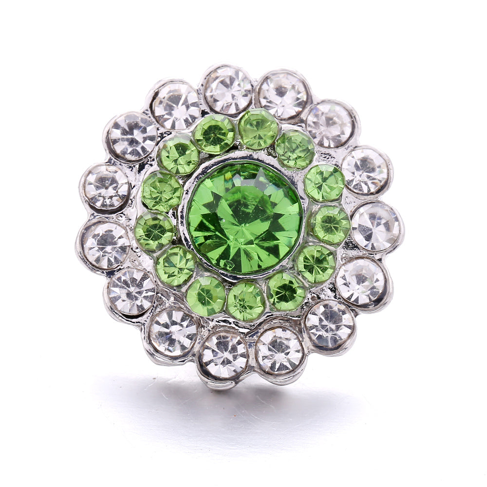 18mm Botanical Green Snap Charm | Interchangeable Jewelry Charm