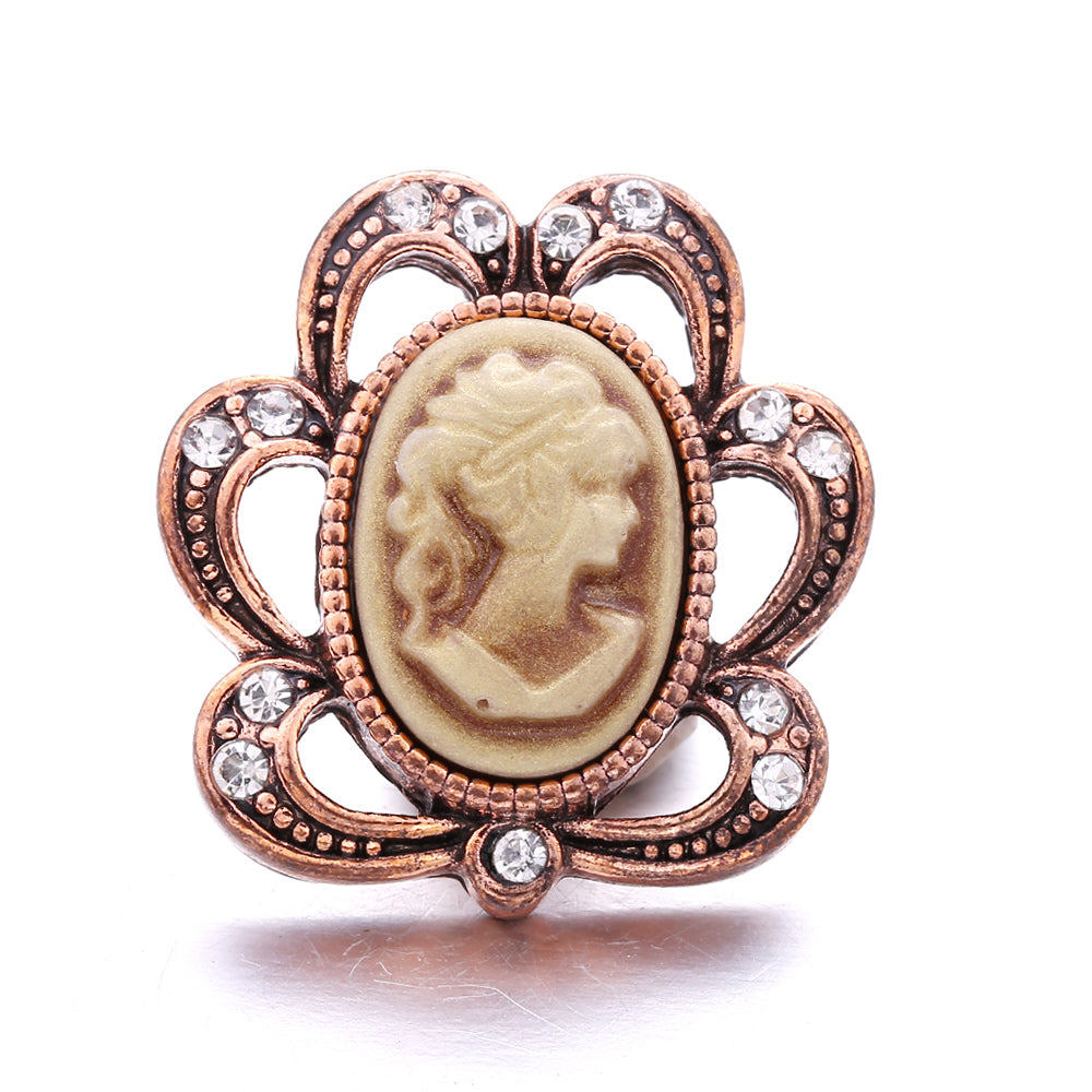 Autumn Brown Rhinestone 18mm Snap Charm Collection