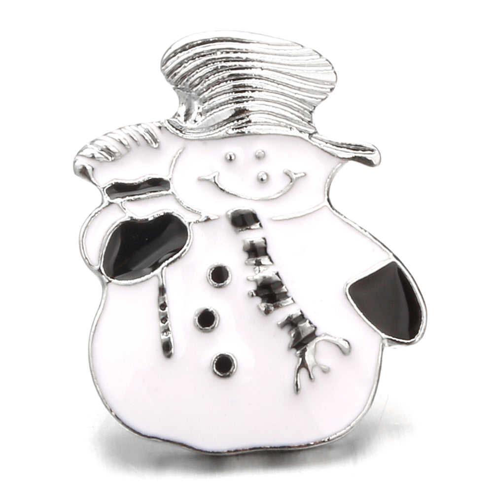 18mm Interchangeable Black & White Enamel Snap Charms for Snap Jewelry