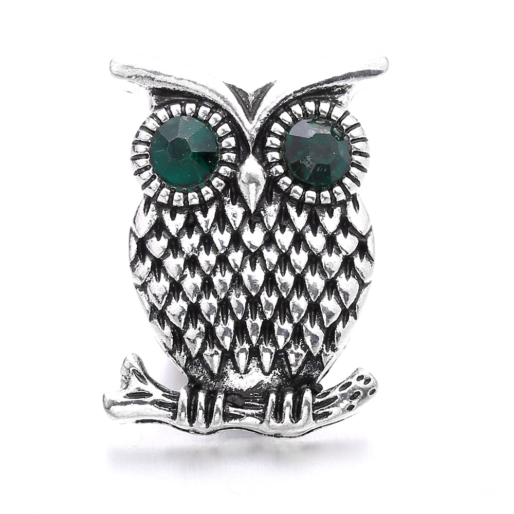 18mm Botanical Green Snap Charm | Interchangeable Jewelry Charm