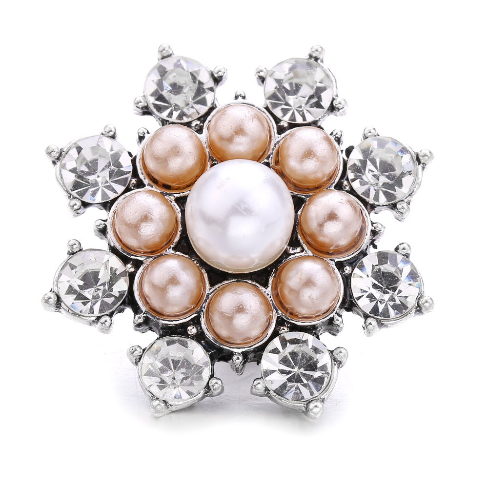 Autumn Brown Rhinestone 18mm Snap Charm Collection