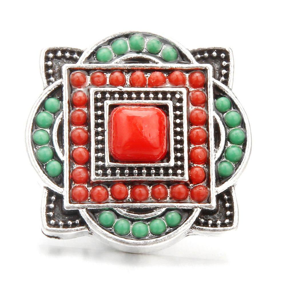18mm Interchangeable Snap Button Charms, Sparkling Rhinestone Inlaid DIY Accessories