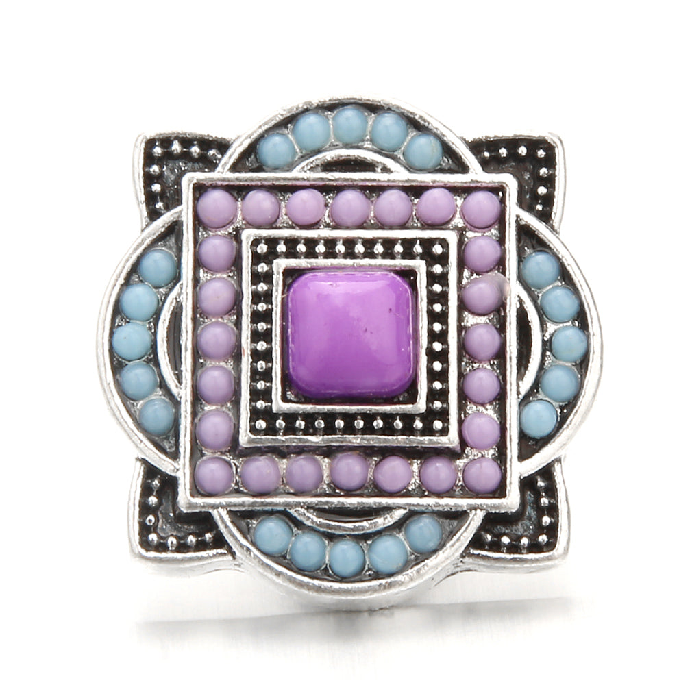 18mm Interchangeable Snap Button Charms, Sparkling Rhinestone Inlaid DIY Accessories