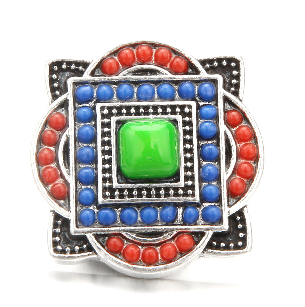 18mm Interchangeable Snap Button Charms, Sparkling Rhinestone Inlaid DIY Accessories