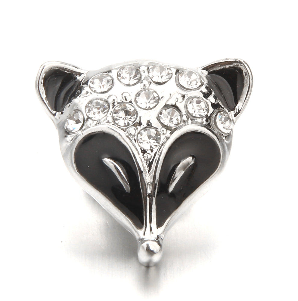 Black Rhinestone Snap Charms for DIY Jewelry