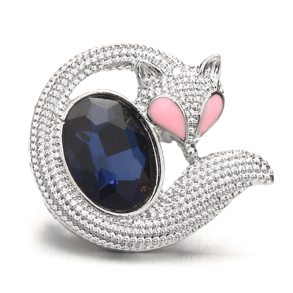 Black Rhinestone Snap Charms for DIY Jewelry