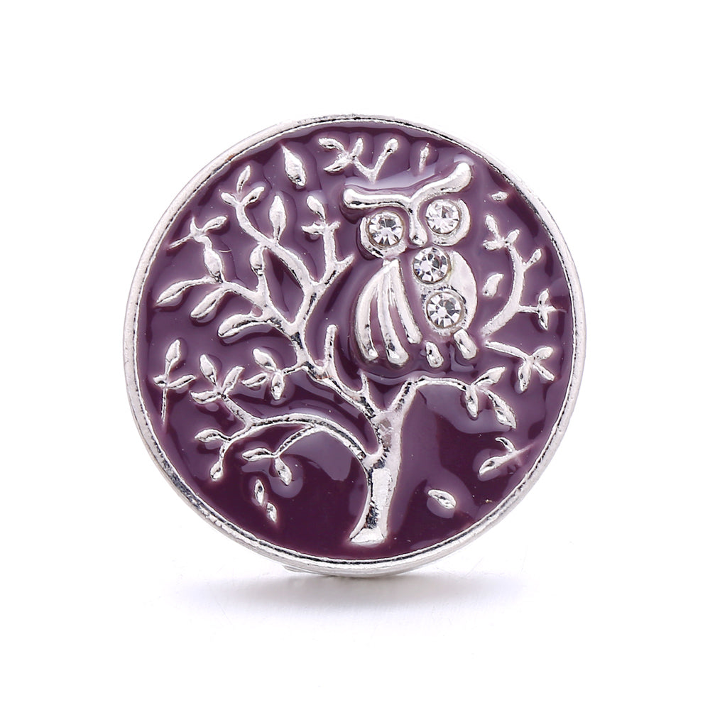 Autumn Brown Rhinestone 18mm Snap Charm Collection