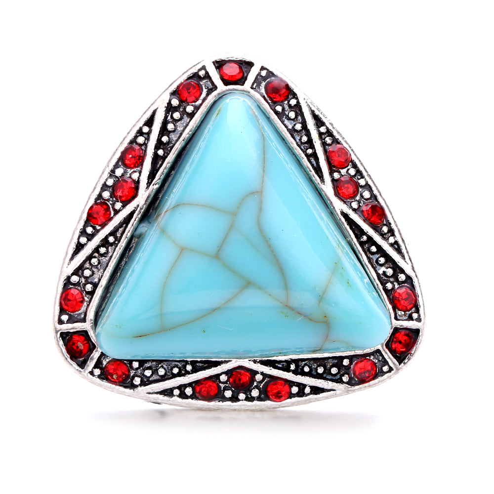 Turquoise Snap Button Charm 18mm Zinc Alloy Interchangeable Charms