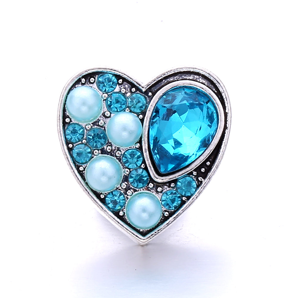 18mm Interchangeable Snap Button Charms, Sparkling Rhinestone Inlaid DIY Accessories