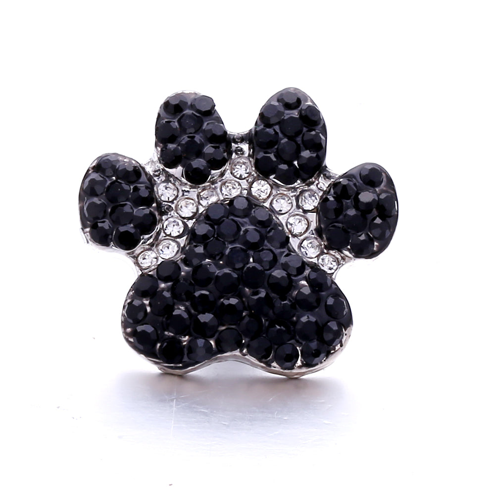 Black Rhinestone Snap Charms for DIY Jewelry