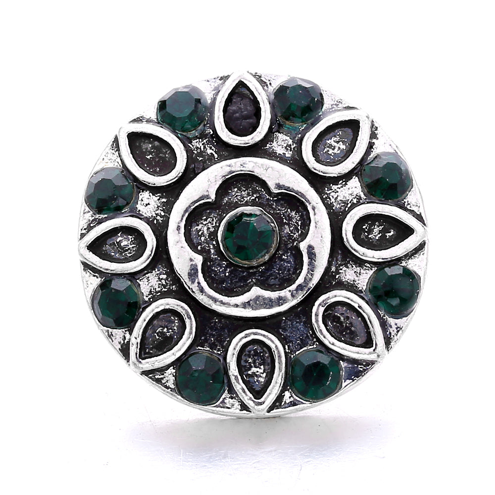 Black Rhinestone Snap Charms for DIY Jewelry
