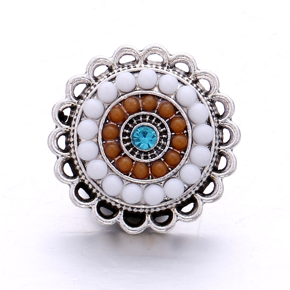 18mm Interchangeable Snap Button Charms, Sparkling Rhinestone Inlaid DIY Accessories