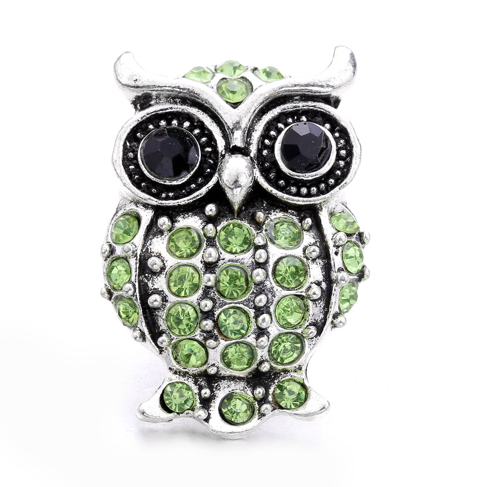 18mm Botanical Green Snap Charm | Interchangeable Jewelry Charm