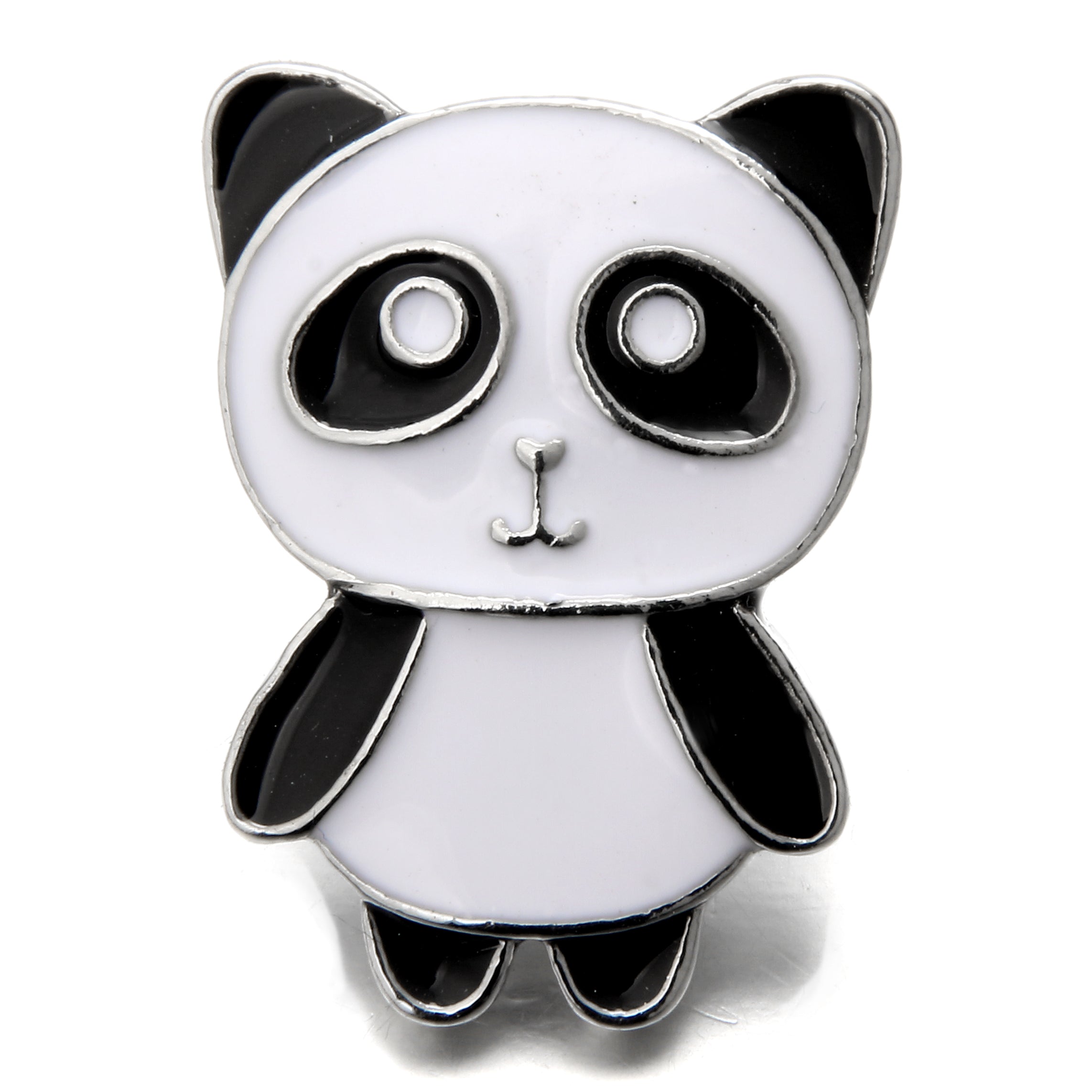 18mm Interchangeable Black & White Enamel Snap Charms for Snap Jewelry