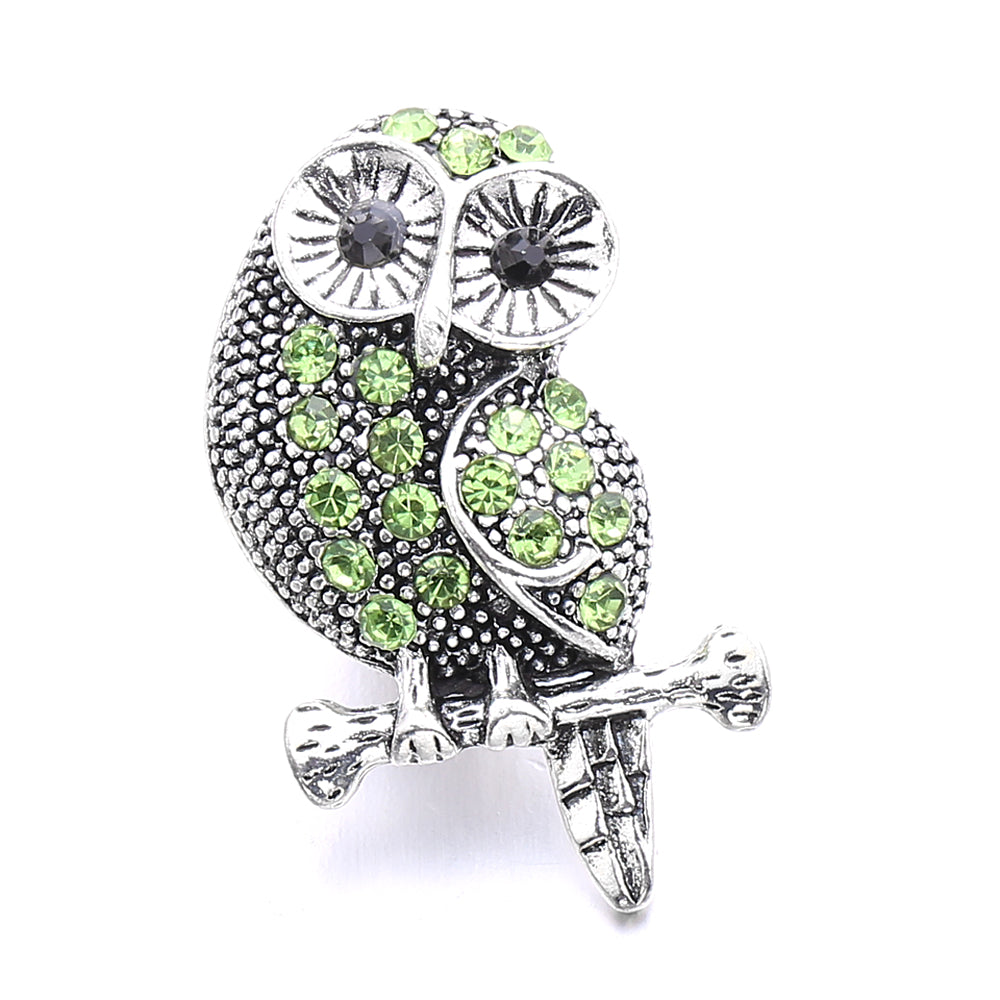 18mm Botanical Green Snap Charm | Interchangeable Jewelry Charm