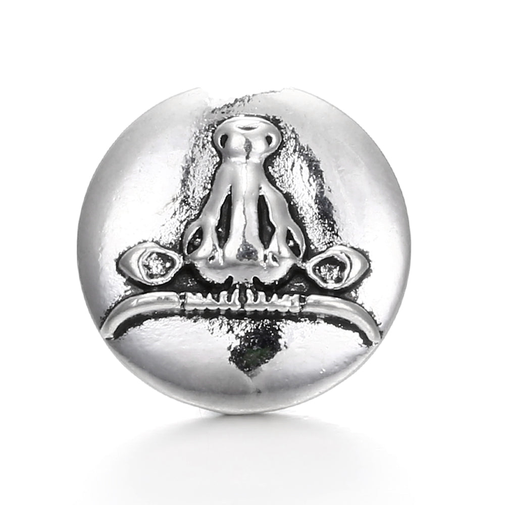 Vintage Antique Silver Snap Charms 18mm Multi‑Design Interchangeable Snap Buttons
