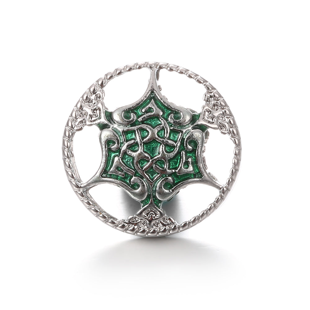 18mm Forest Green Snap Charm | Interchangeable Jewelry Charm