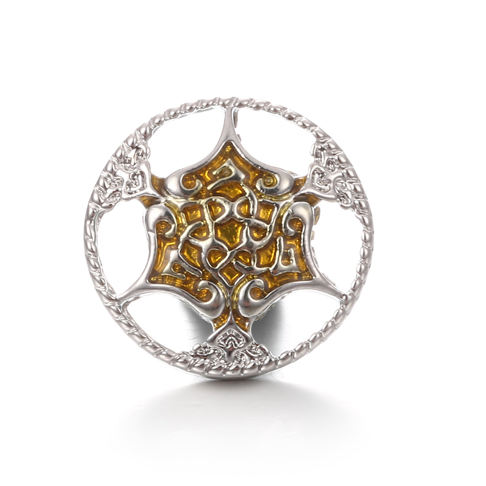 18mm Champagne Yellow Snap Charms | Interchangeable Accents for Custom Jewelry