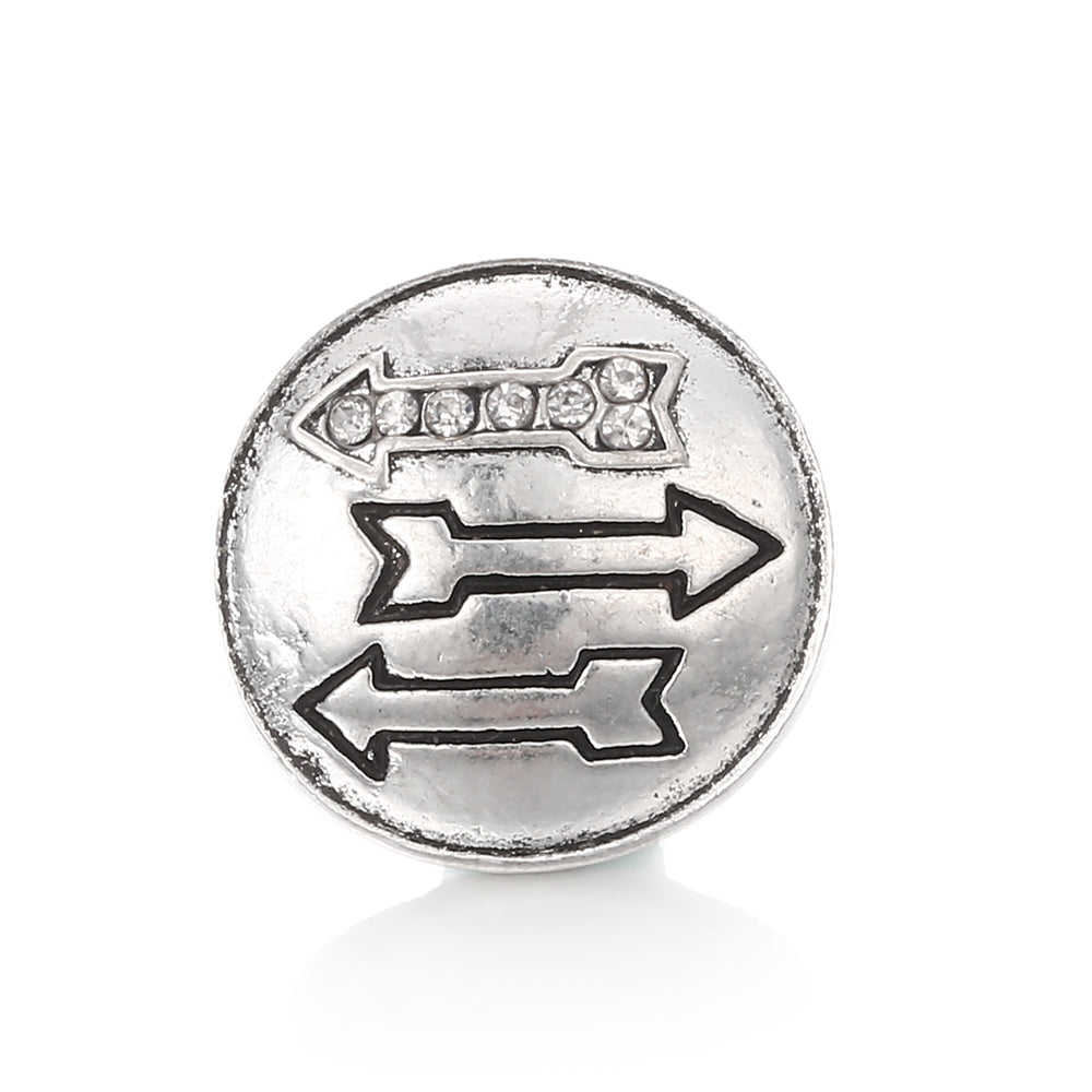18mm Enamel Snap Button Charms Zinc Alloy Interchangeable DIY Jewelry Accessories