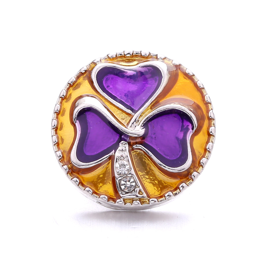 18mm Enamel Snap Button Charms Zinc Alloy Interchangeable DIY Jewelry Accessories