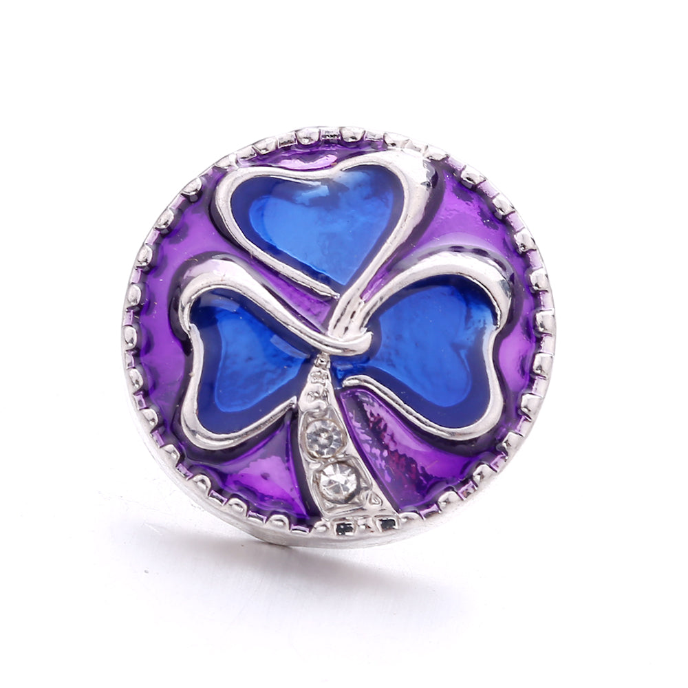 18mm Enamel Snap Button Charms Zinc Alloy Interchangeable DIY Jewelry Accessories