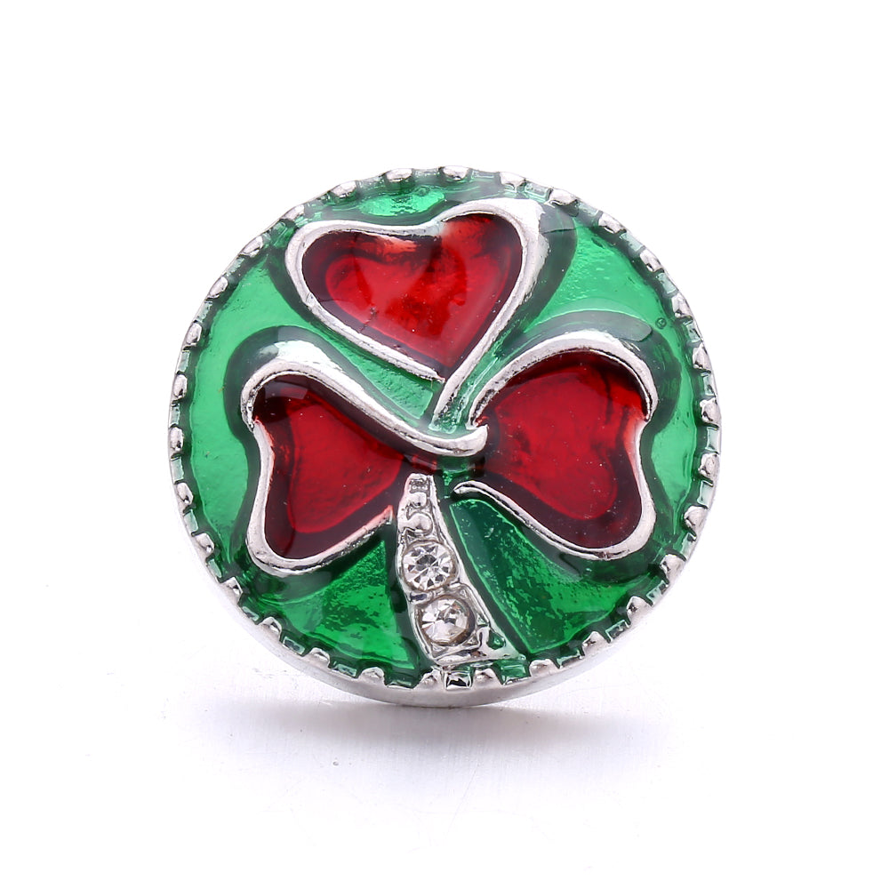 18mm Enamel Snap Button Charms Zinc Alloy Interchangeable DIY Jewelry Accessories
