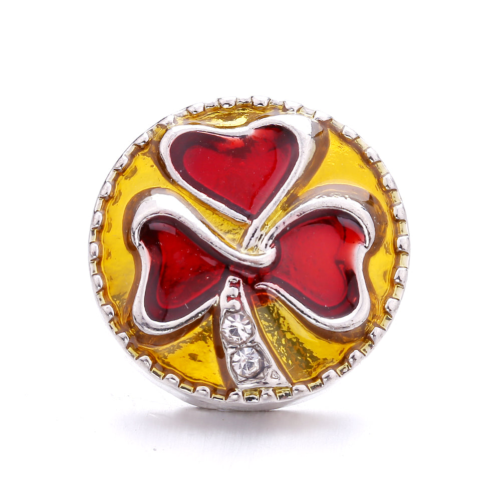18mm Enamel Snap Button Charms Zinc Alloy Interchangeable DIY Jewelry Accessories
