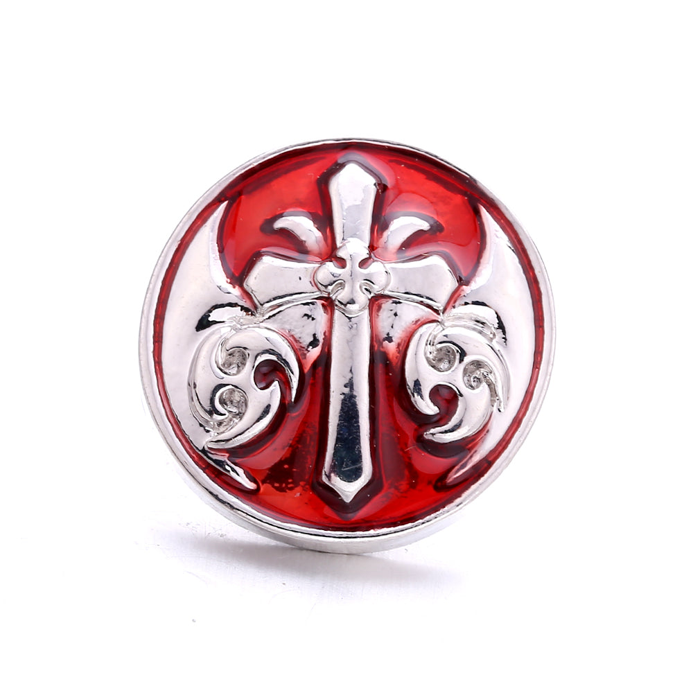 18mm Enamel Snap Button Charms Zinc Alloy Interchangeable DIY Jewelry Accessories