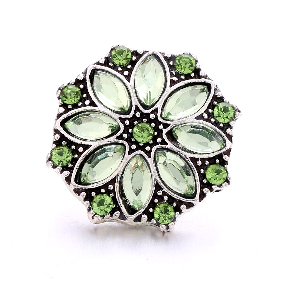 18mm Forest Green Snap Charm | Interchangeable Jewelry Charm