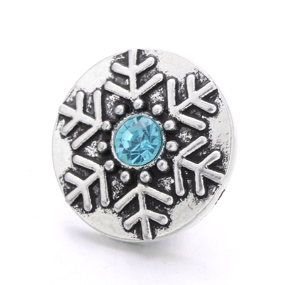 18mm Azure Blue Snap Charm | Interchangeable Crystal Charm