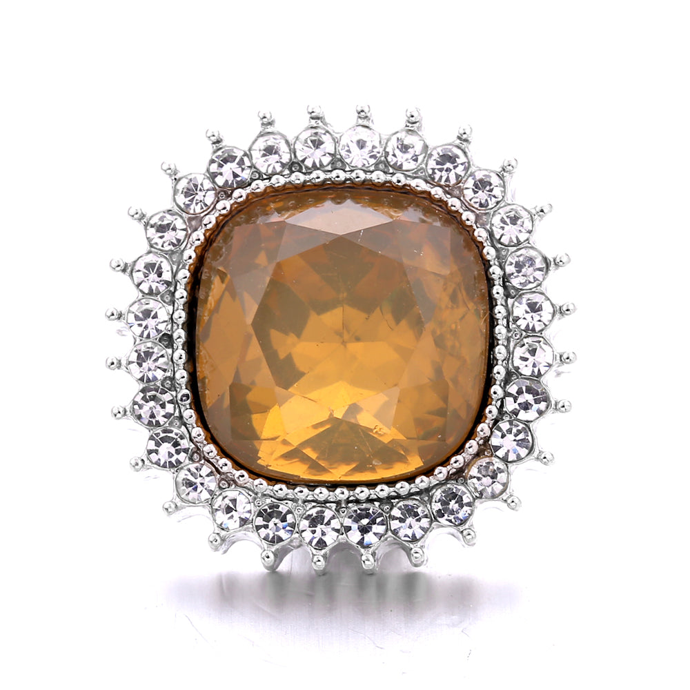 Autumn Brown Rhinestone 18mm Snap Charm Collection