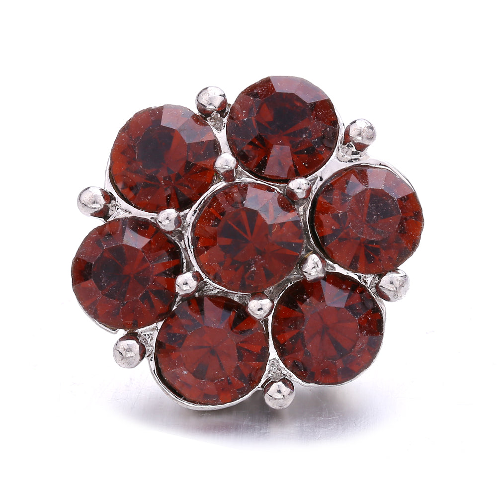 Autumn Brown Rhinestone 18mm Snap Charm Collection