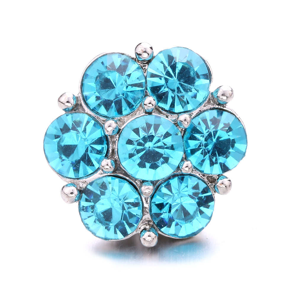 18mm Azure Blue Snap Charm | Interchangeable Crystal Charm
