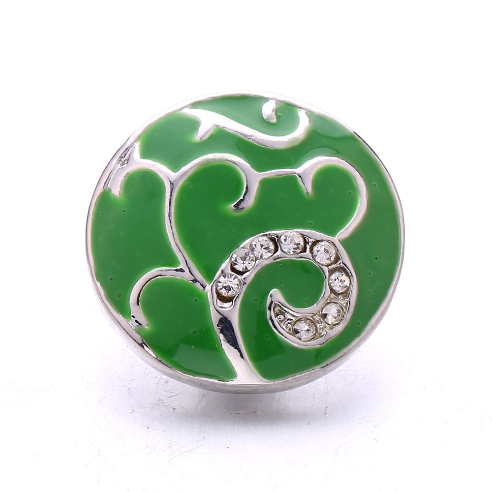 18mm Forest Green Snap Charm | Interchangeable Jewelry Charm