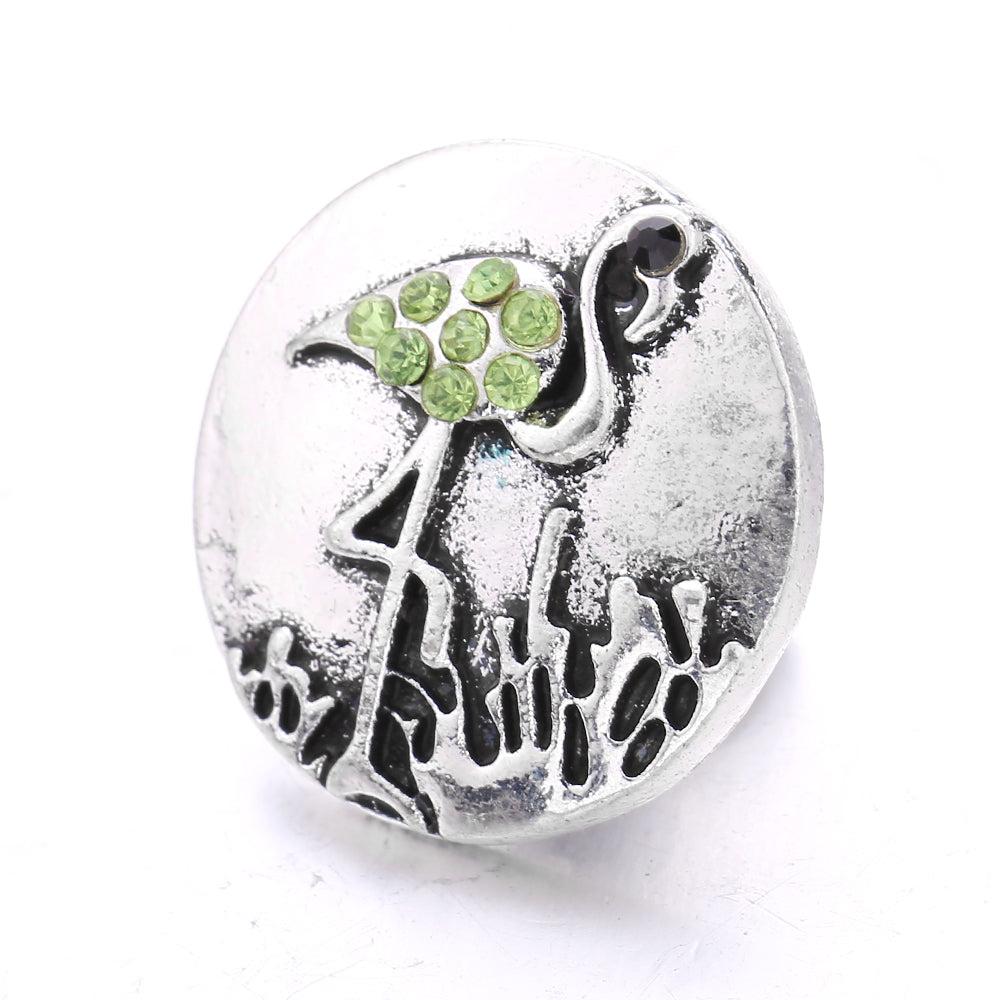 18mm Forest Green Snap Charm | Interchangeable Jewelry Charm
