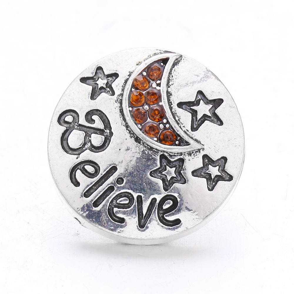 Autumn Brown Rhinestone 18mm Snap Charm Collection